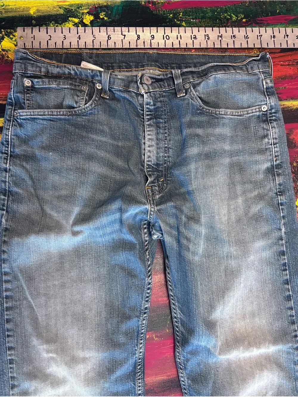 Levi's Men's Faded Blue Straight Jeans